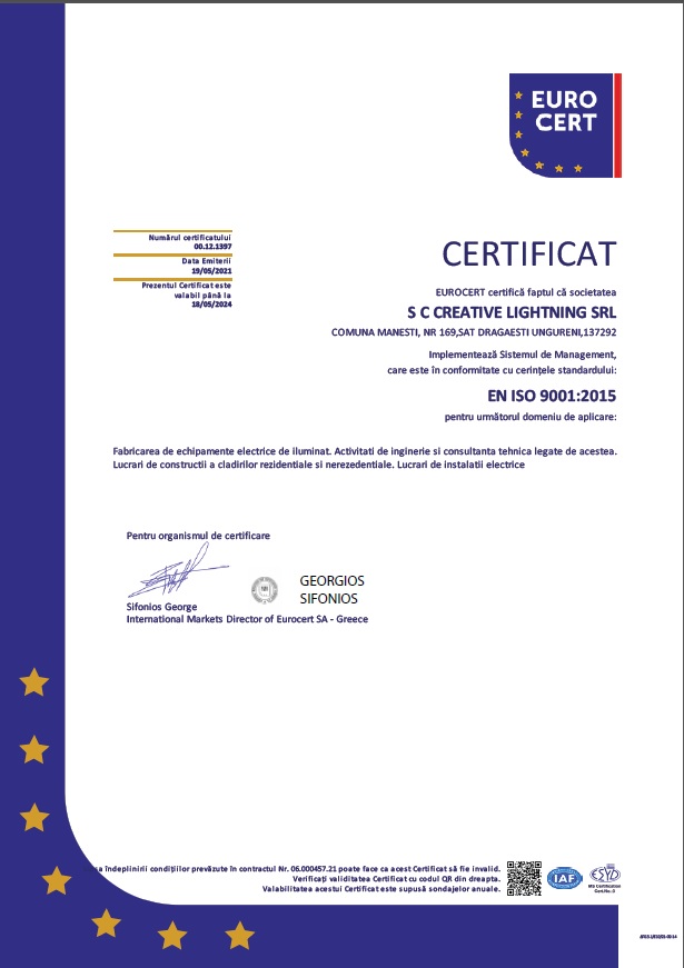 ISO 9001 CRT ro